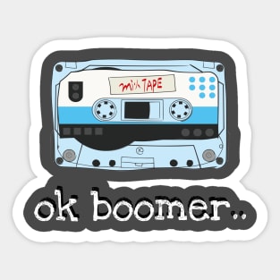 Ok Boomer Music Tape Sticker